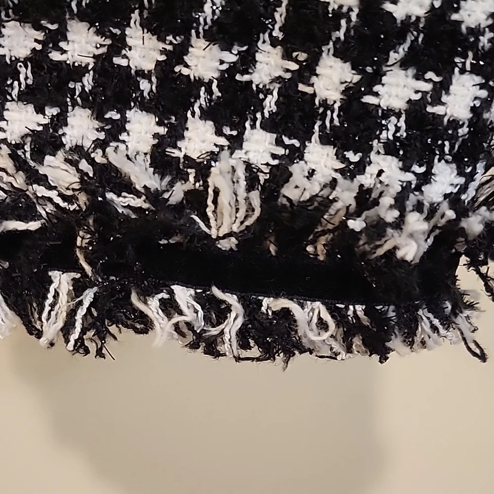 Kate Spade Black and White Houndstooth Blazer